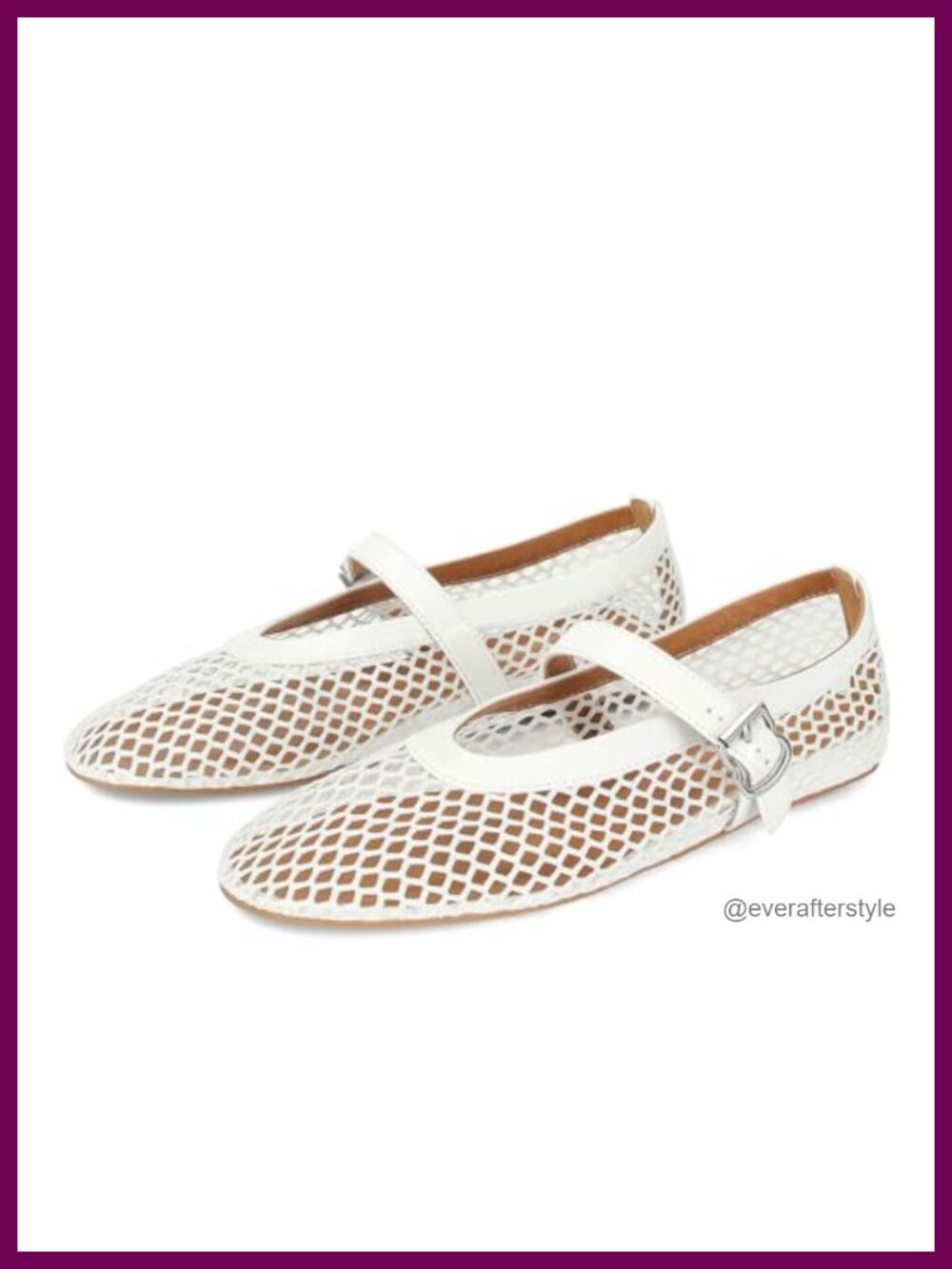 Women's Mesh Ballet Flats Buckle Strap Mary Jane Round Toe Casual Dress Shoes